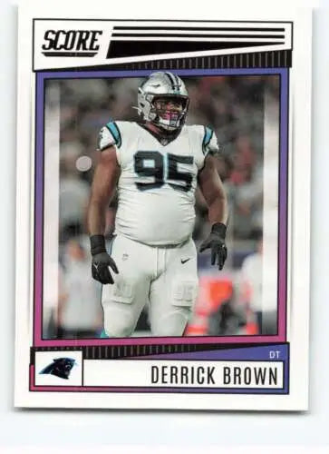 Derrick Brown football card 2022 Score #50 NM-MT with original gloss by Simply Sandoval