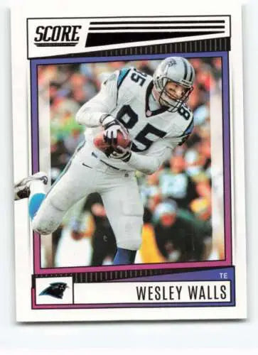 Wesley Walls football card featuring original gloss from 2022 Score NM-MT Panthers