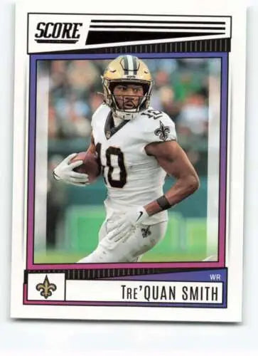 Tre’Quan Smith NM-MT football card from 2022 Score #55 with original gloss finish