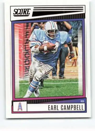 Earl Campbell football card from 2022 Score #7 with original gloss finish