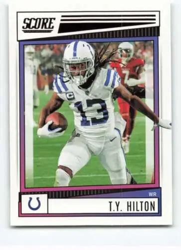 T.Y. Hilton football card displaying original gloss from 2022 Score Colts series