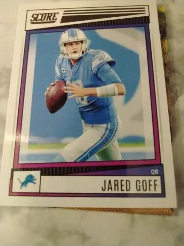 Jared Goff Detroit Lions football card from 2022 Score #87 collectible series