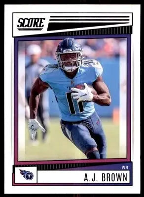 A.J. Brown 2022 Score football card featuring Tennessee Titans #28, text-align center