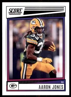 Aaron Jones football card from 2022 Score Green Bay Packers #97, text-align center display