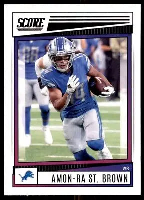 Amon-Ra St. Brown 2022 Score Football Card for Detroit Lions #84, text-align center