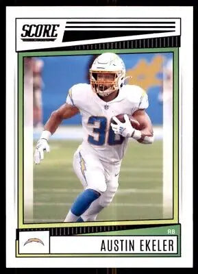 Austin Ekeler football card from 2022 Score, featuring Los Angeles Chargers #137