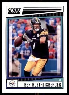 Ben Roethlisberger football card from 2022 Score Pittsburgh Steelers #214 text-align center