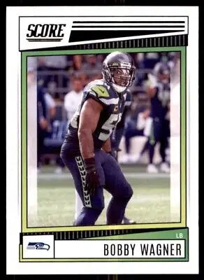 Bobby Wagner football card 2022 Score Seattle Seahawks #176, displayed center aligned