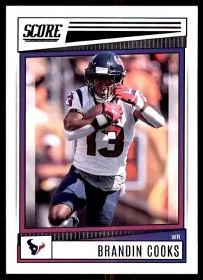 Brandin Cooks 2022 Score Houston Texans football card in excellent condition