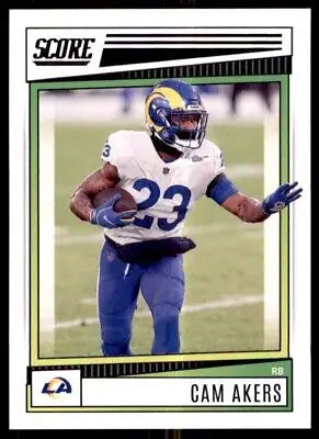 Cam Akers football card featuring Los Angeles Rams #156 2022 Score collectible