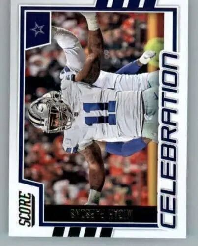 Micah Parsons 2022 Score Celebration football card with original gloss finish