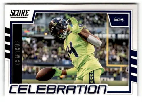 2022 Score Celebration #19 DK Metcalf football card with original gloss in NM condition