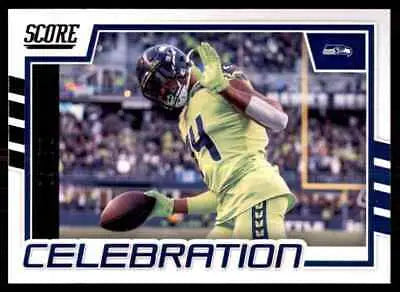 DK Metcalf Seattle Seahawks Football Player Card from 2022 Score Celebration Series