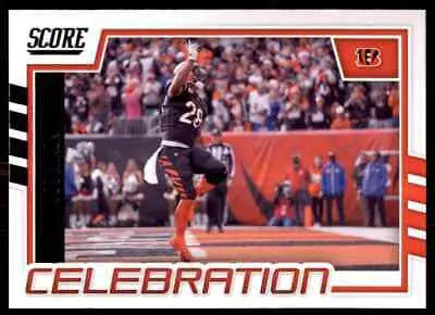 Football trading card featuring Joe Mixon from the 2022 Score Celebration series