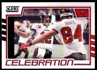 Tom Brady Football trading card from 2022 Score Celebration Tampa Bay Buccaneers