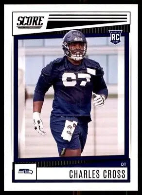 Charles Cross rookie card from 2022 Score Seattle Seahawks product #321, text-align center