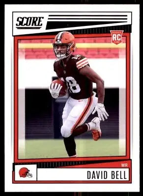 David Bell rookie card from 2022 Score featuring Cleveland Browns #382