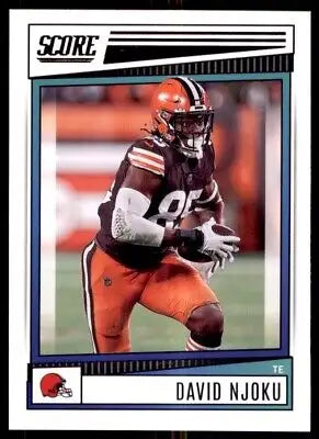 David Njoku football card from 2022 Score Cleveland Browns #201, text-align center