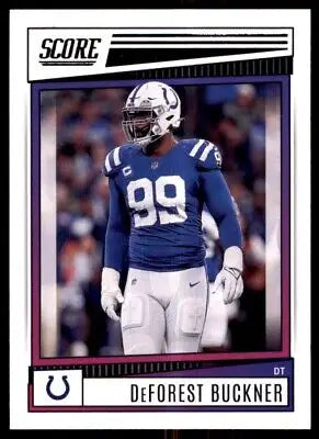 DeForest Buckner football card from 2022 Score Indianapolis Colts #13, text-align center