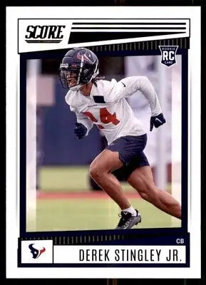 Derek Stingley Jr. rookie card from 2022 Score, Houston Texans #324, text-align center