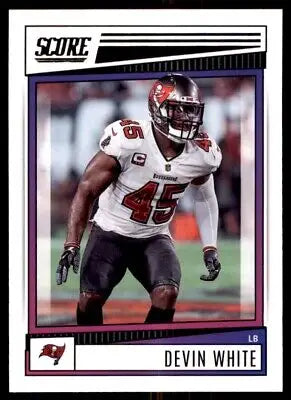 Devin White football card 2022 Score Tampa Bay Buccaneers #71 text-align center design