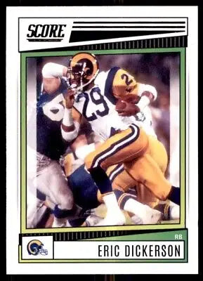 Eric Dickerson football card 2022 Score Los Angeles Rams #160 text-align center line-height normal