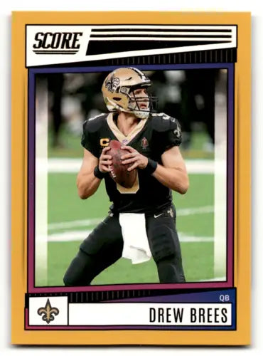 Drew Brees football card 2022 Score Gold #61 original gloss NM-MT for collectors