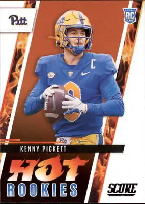 Kenny Pickett football card from 2022 Score Hot Rookies featuring Pittsburgh Panthers