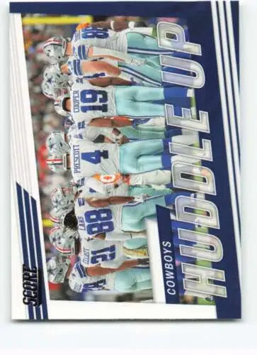 Dallas Cowboys football card from 2022 Score Huddle with original gloss finish