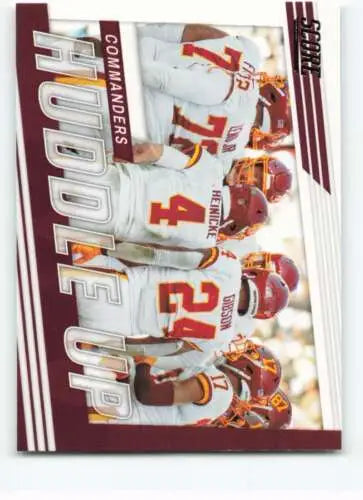 2022 Score Huddle Up #11 Washington Commanders trading card with original gloss finish