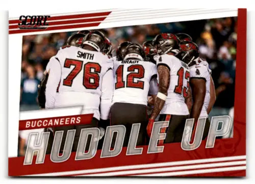 Tampa Bay Buccaneers huddle in original gloss from 2022 Score Huddle series