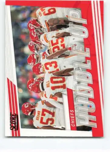 2022 Score Huddle Up #14 Kansas City Chiefs NM-MT football card with original gloss