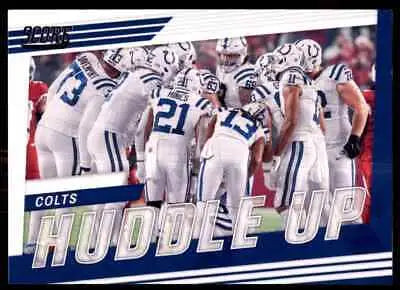 Colts football card from 2022 Score Huddle Up Team Card Indianapolis Colts #HU-IND