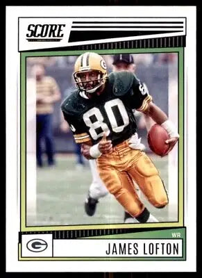 James Lofton football card from 2022 Score Green Bay Packers #102, text-align center