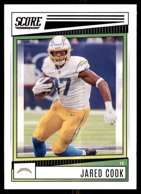 Jared Cook football card from 2022 Score Los Angeles Chargers #135 text-align center