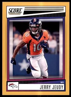 Jerry Jeudy 2022 Score Gold Football Trading Card Denver Broncos #75