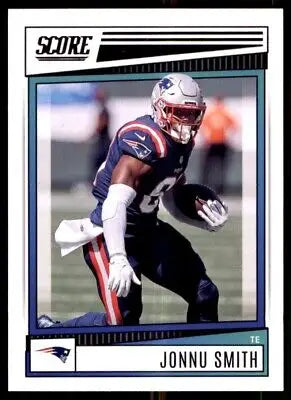 Jonnu Smith football card featuring the New England Patriots from 2022 Score