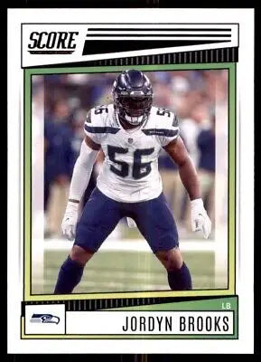 Jordyn Brooks 2022 Score football card showcasing Seattle Seahawks #178