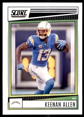 Keenan Allen football card 2022 Score Los Angeles Chargers #133 text-align center