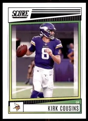 Kirk Cousins football card 2022 Score Minnesota Vikings #106 text-align center display