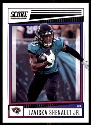 LaViska Shenault Jr. football card from 2022 Score featuring Jacksonville Jaguars #19