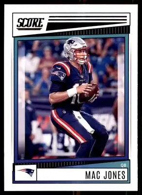 Mac Jones football card 2022 Score New England Patriots #284 for collectors