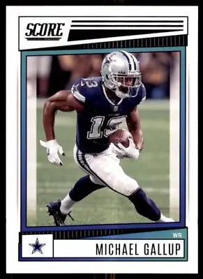 Michael Gallup 2022 Score Football Card Dallas Cowboys #221 text-align center