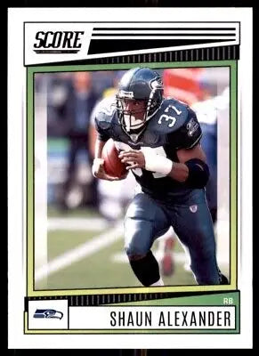 Shaun Alexander football card from 2022 Score Nate Burleson Seattle Seahawks #179