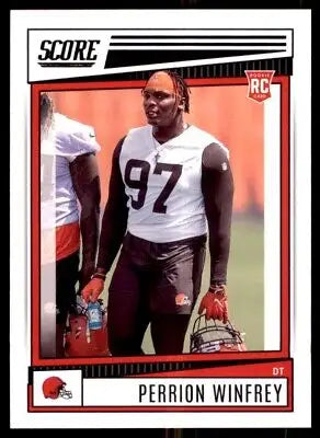 Perrion Winfrey football card 2022 Score Rookie Cleveland Browns #362 text-align center