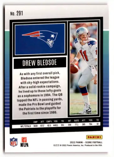 2022 Score Red #291 Drew Bledsoe football card in original gloss condition