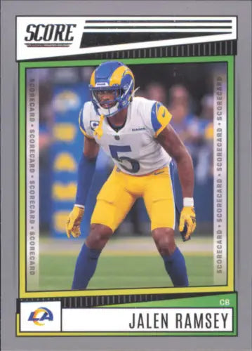 Jalen Ramsey Los Angeles Rams NFL football card 2022 Score Scorecard #159 NM-MT