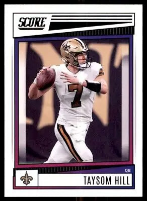 Taysom Hill football card 2022 Score New Orleans Saints #57 displayed text-align center