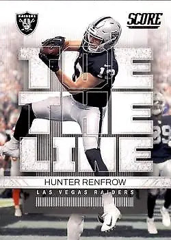 Football trading card of Hunter Renfrow from Las Vegas Raiders Score Toe collection