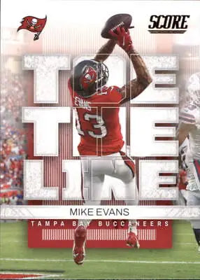 Mike Evans 2022 Score Toe the Line card for Tampa Bay Buccaneers in NM-MT condition